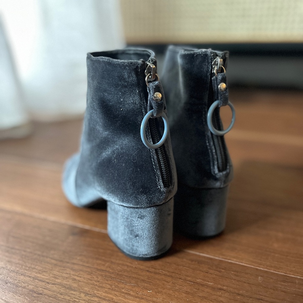 Blue Velvet Boots Urban Outfitters